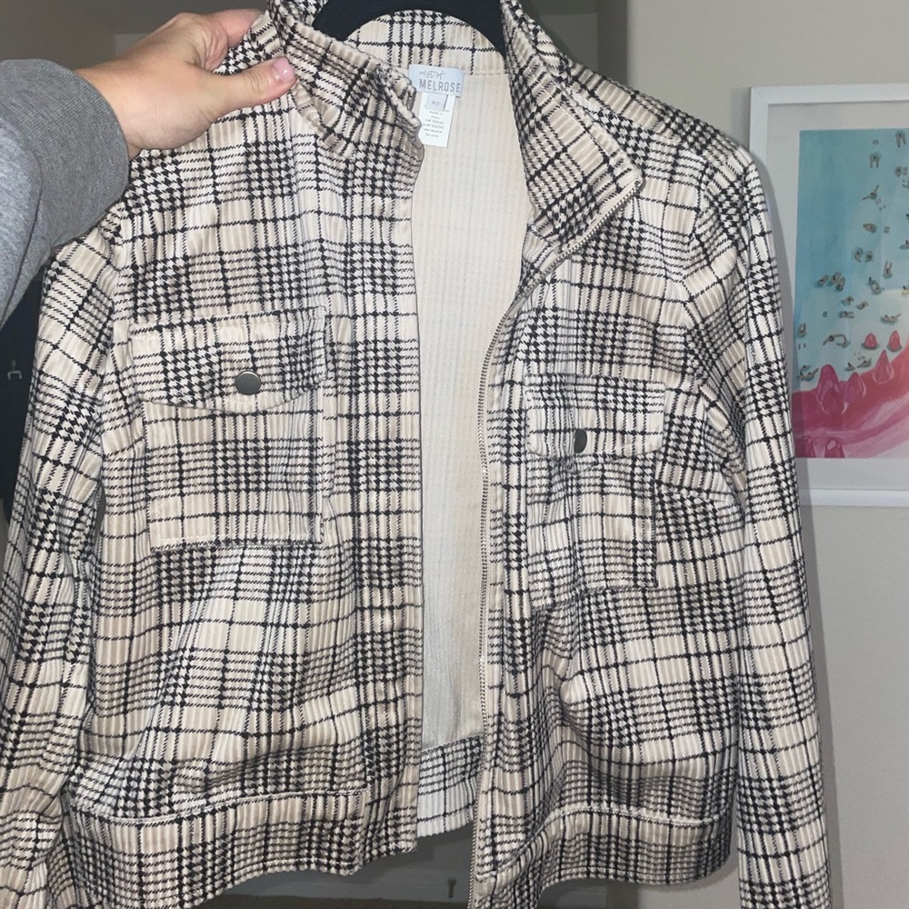 West of Melrose plaid jacket